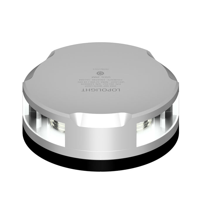 Lopolight 360-Degree Anchor Light - 2nm - Silver Housing w/FB Base - 2.5M Cable [201-012-FB 2.5M]