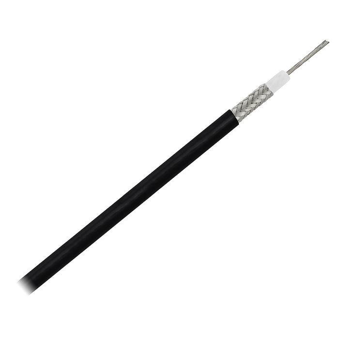 Pacer RG58AU Coax Cable Stranded TV Cond TV Braid - Black Jacket - 150' [MRG58AU-150]