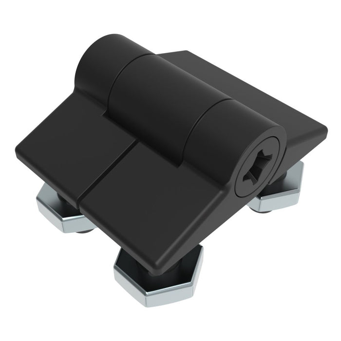 Southco Adjustable Torque Hinge, Symmetric Torque, Small Size, Acetal Copolymer, Natural, Black [E6-10-101-20]