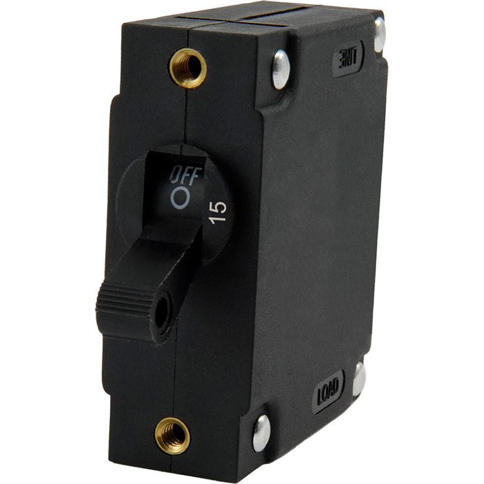 Egis A Series Black Toggle Panel Mount Circuit Breaker - Single Pole 15A [3211-15]