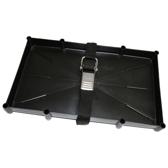 T-H Marine 27 Series Battery Holder Tray w/Stainless Buckled Strap [NBH-27-SSC-DP]