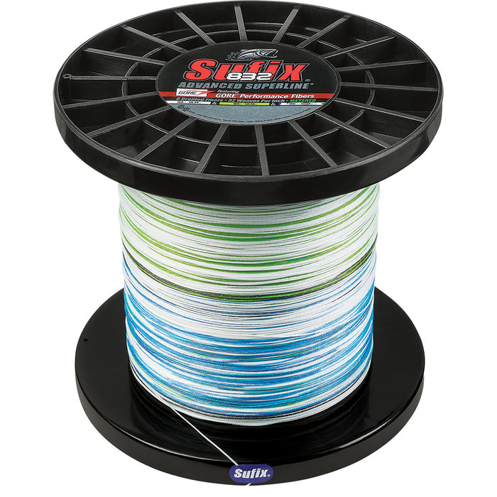 Sufix 832 Advanced Superline Bulk Metered 3500yds, 65lb, White - Neon Lime - Blue [660-465GHLCC]