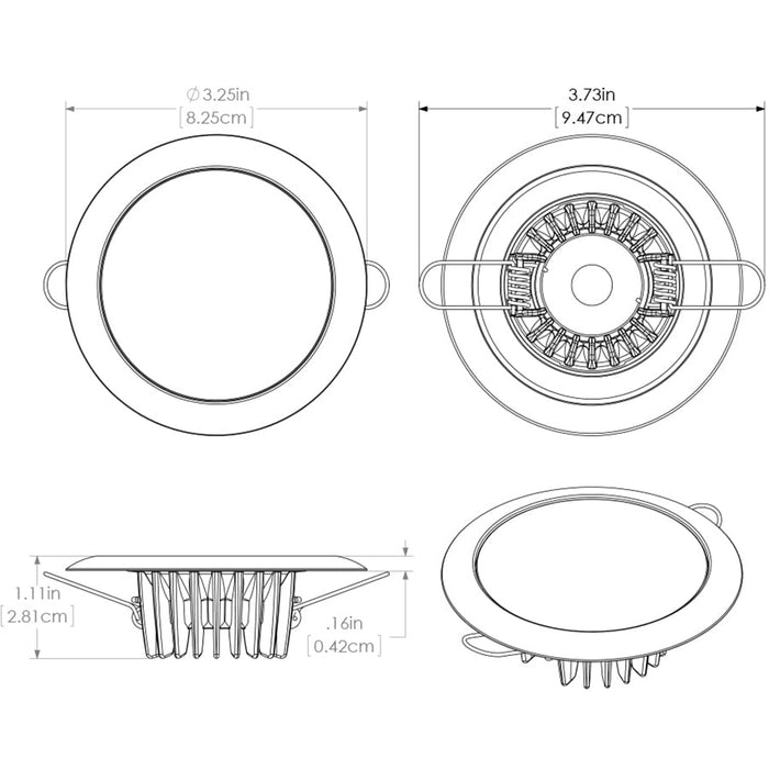 Lumitec Mirage - Flush Mount Down Light - Glass Finish/White Bezel - 2-Color White/Blue Dimming [113121]