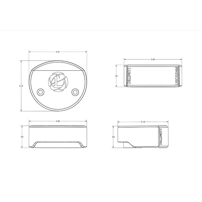 Lumitec Surface Mount Navigation Light - Composite - Port Red [101596]